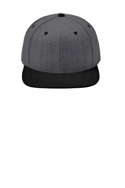 mens hats for island vacations-Sport-Tek Mens Adjustable Hat - Heather Dark Grey/Black