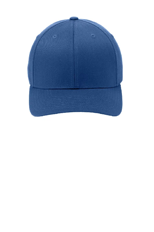 mens hats for muskie fishing-Port Authority Mens Stretch Fit Hat - Royal Blue