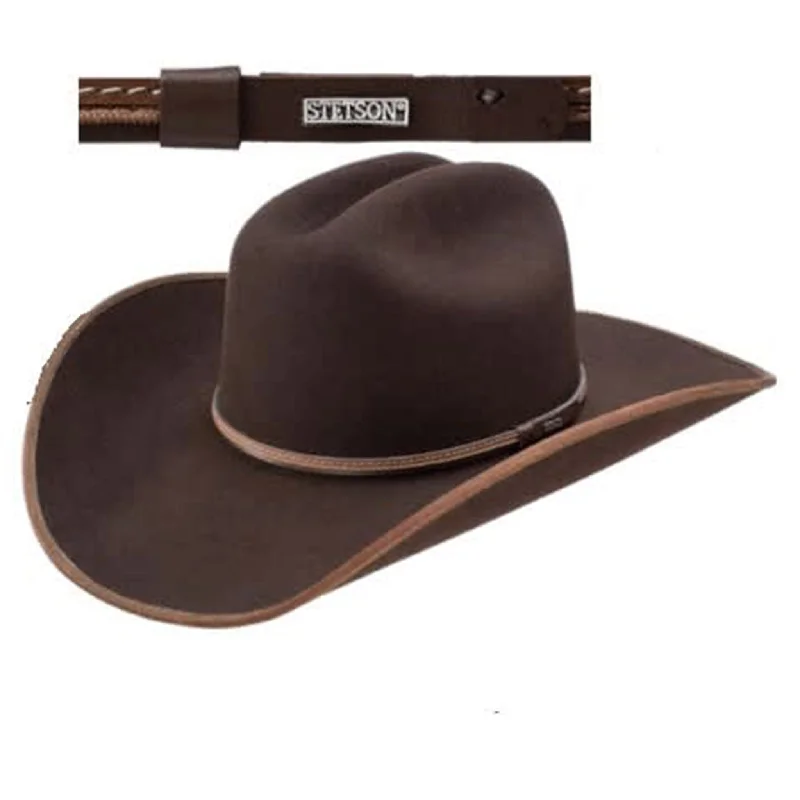 Sparkly headbands for teens-Stetson 3X Chocolate Foothills Felt Hat