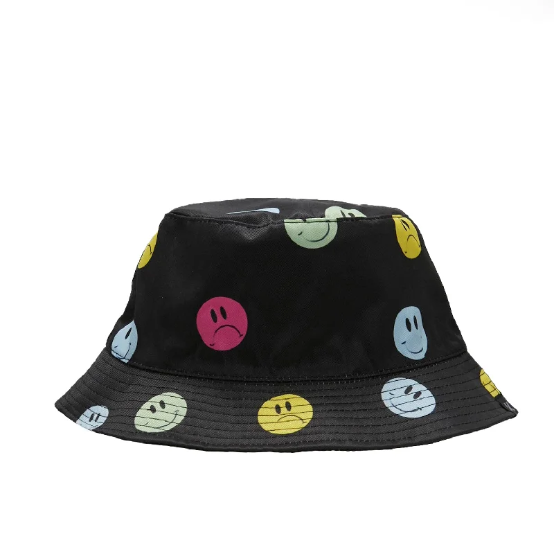 Bucket hats with floral prints-Mixed Emotions Black Bucket Hat