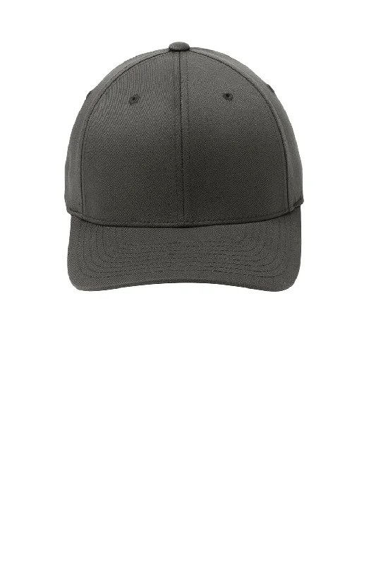 mens hats with bold tones-Port Authority Mens Stretch Fit Hat - Dark Grey