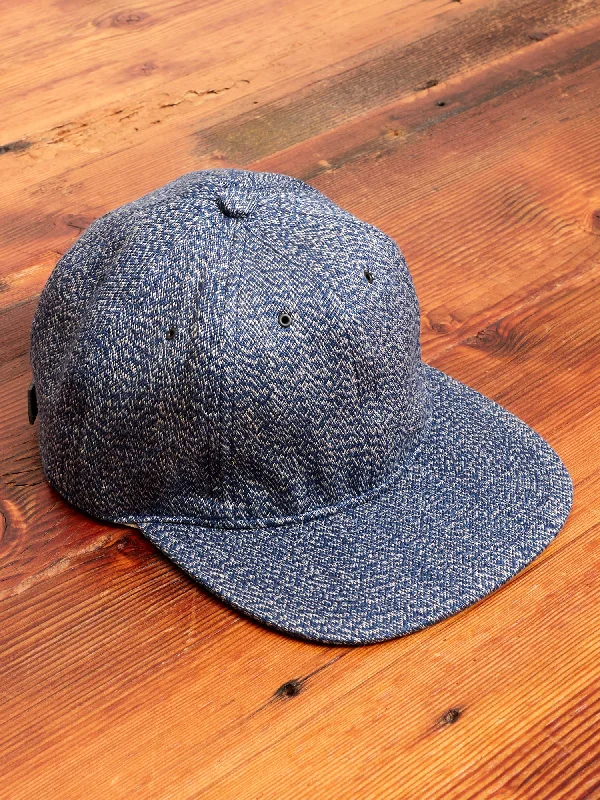 Beanies with unique prints-Linen Dyed Cap in Light Blue