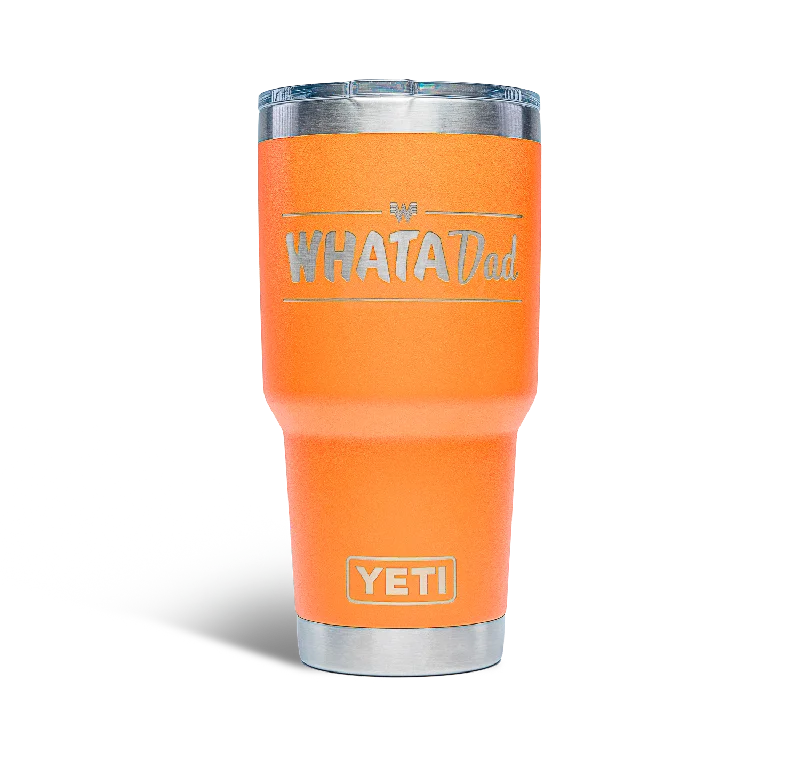 Beanies for winter fashion-WhataDad 30 oz Orange YETI Rambler® Tumbler