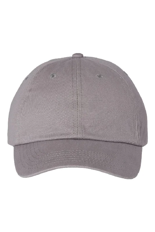 mens hats in jade-Valucap Mens Adult Bio-Washed Classic Adjustable Dad Hat - Grey