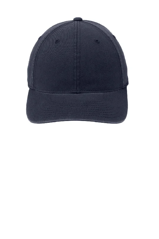 mens hats with sleek patterns-Port Authority Mens Stretch Fit Hat - Navy Blue