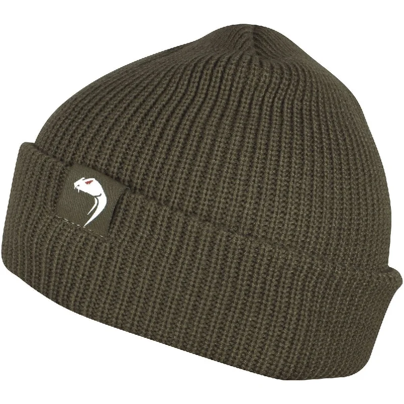 Beanies with cable knit-Viper Logo Bob Hat Green