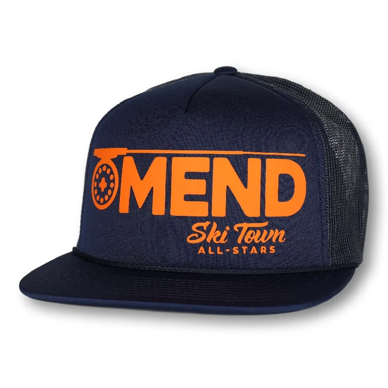 NAVY W/ ORANGE LOGO