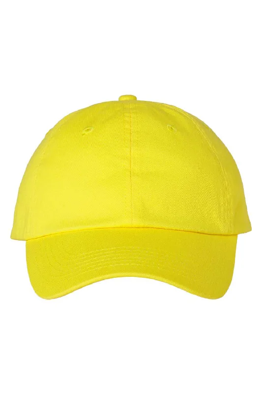 mens hats in ebony-Valucap Mens Adult Bio-Washed Classic Adjustable Dad Hat - Neon Yellow