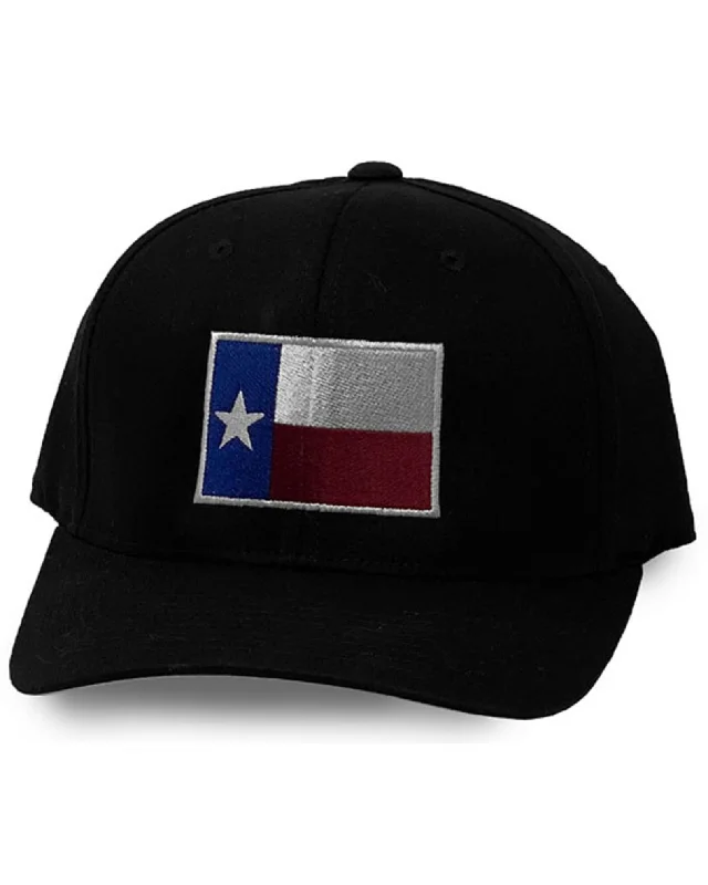 mens hats in ivory-Oil Field Hats Men's Black Texas Flag Patch Ball Cap