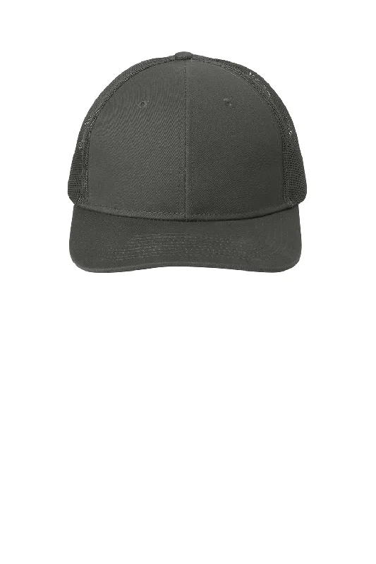 mens hats in onyx-Port Authority Mens Adjustable Trucker Hat - Steel Grey