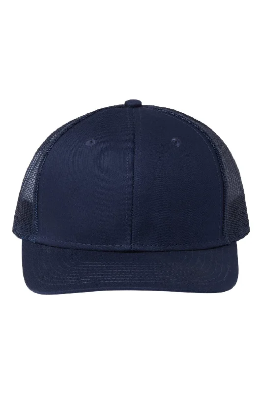 mens hats with classic patterns-The Game Mens Everyday Snapback Trucker Hat - Navy Blue