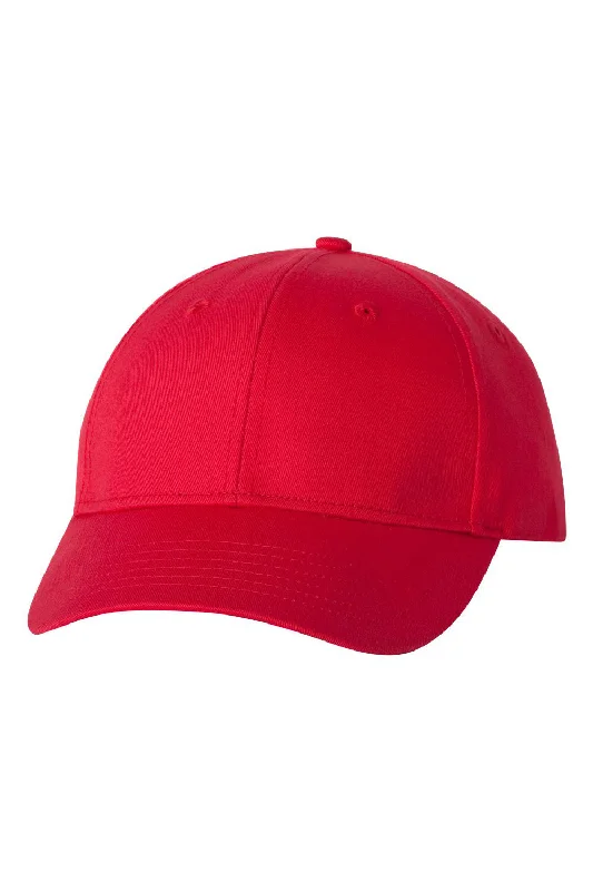 mens hats for rain-Valucap Mens Twill Snapback Hat - Red