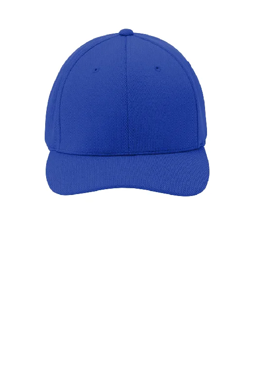 mens hats with reflective trim-Sport-Tek Mens Cool & Dry Moisture Wicking Stretch Fit Hat - True Royal Blue