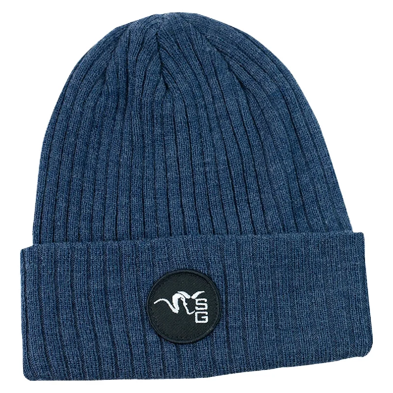 Wool Hats for peak strolls-Stone Glacier Ram Ribbed Wool Beanie