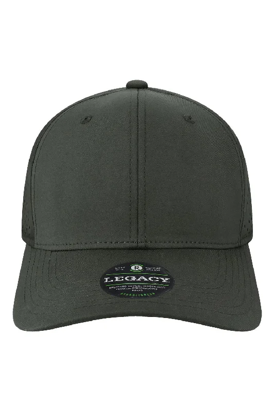 mens hats for fishing trips-Legacy Mens Reclaim Mid Pro Moisture Wicking Adjustable Hat - Black