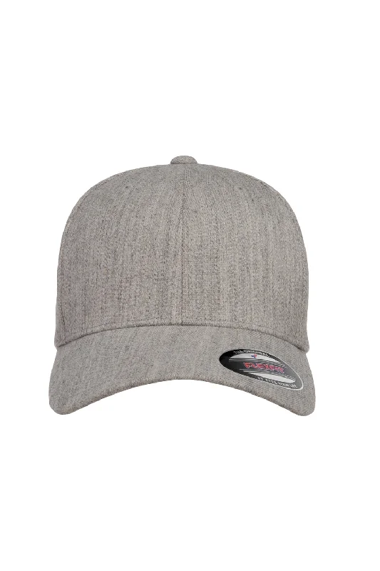 mens hats in satin-Flexfit Mens Stretch Fit Hat - Heather Grey