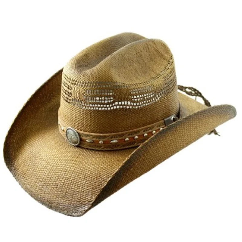 Workout headbands for cold weather-California Hat Co. Toyo Brown Straw Hat