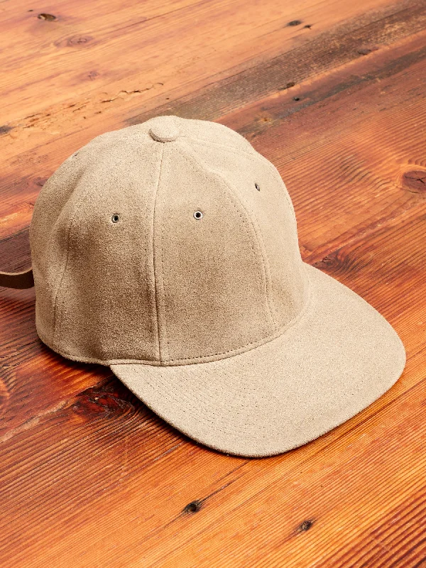 Beanies for winter runs-Suede Cap in Light Beige