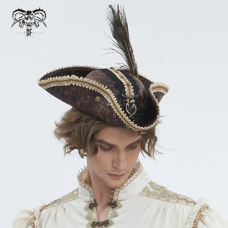 mens hats with sharp patterns-Men's Gothic Skull Lace Hem Hat