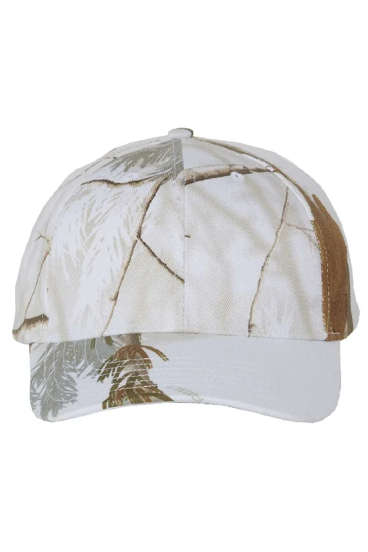 mens hats for skiing-Kati Mens Camo Adjustable Hat - White Realtree AP