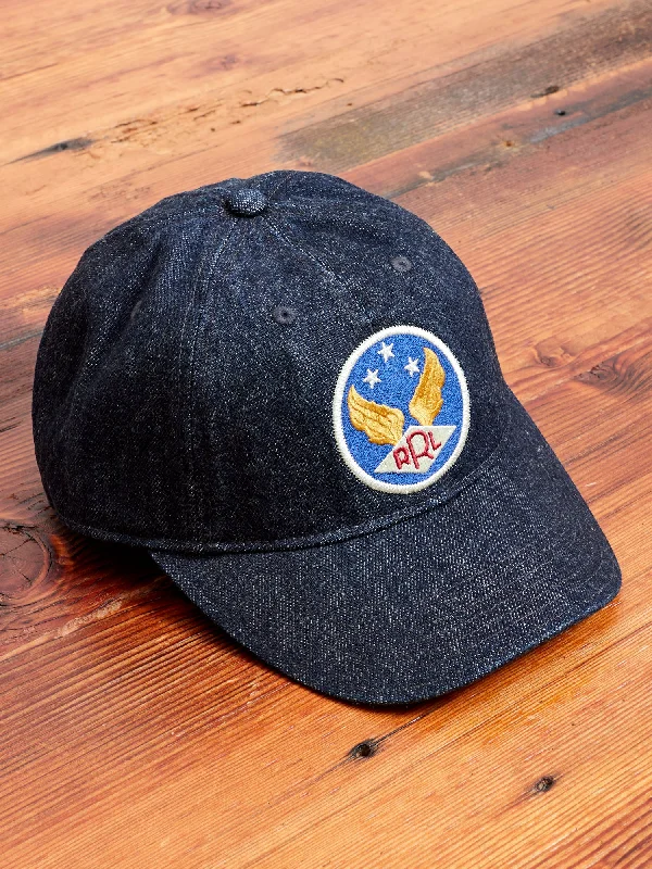 Baseball caps back to school-Denim Baseball Cap in Indigo