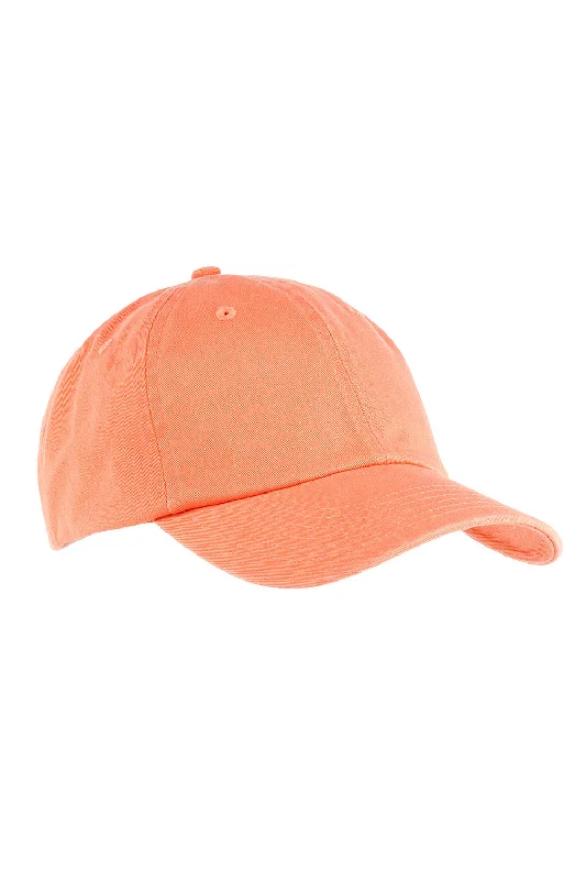 mens hats with custom colors-Big Accessories Mens Adjustable Hat - Mango Orange