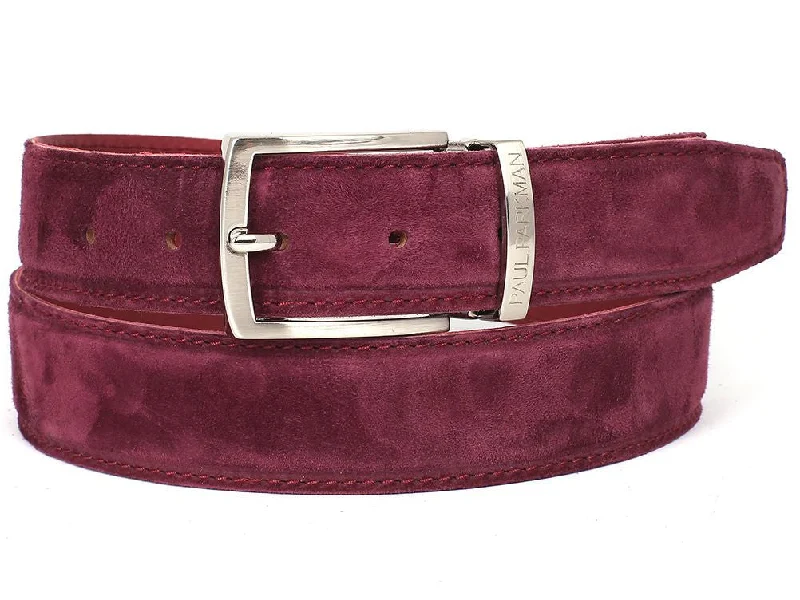 mens hats for walrus watching-Pau Parkman Men's Suede Belt in Purple