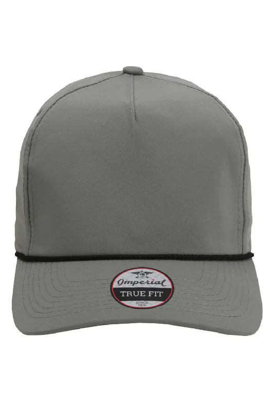 mens hats online-Imperial Mens The Wrightson Moisture Wicking Snapback Hat - Grey/Black