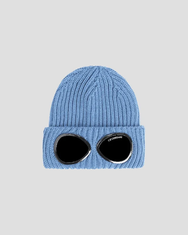 Wool Hats for rainy cliffs-Extra Fine Merino Wool Goggle Beanie Riviera