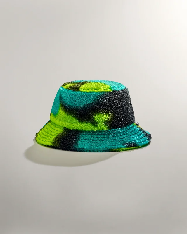 Bucket hats for fishing-Spray Camo Fleece Bucket Hat Multicolour