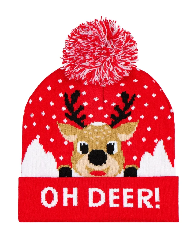 Running headbands for cold-Oh Deer Beanie