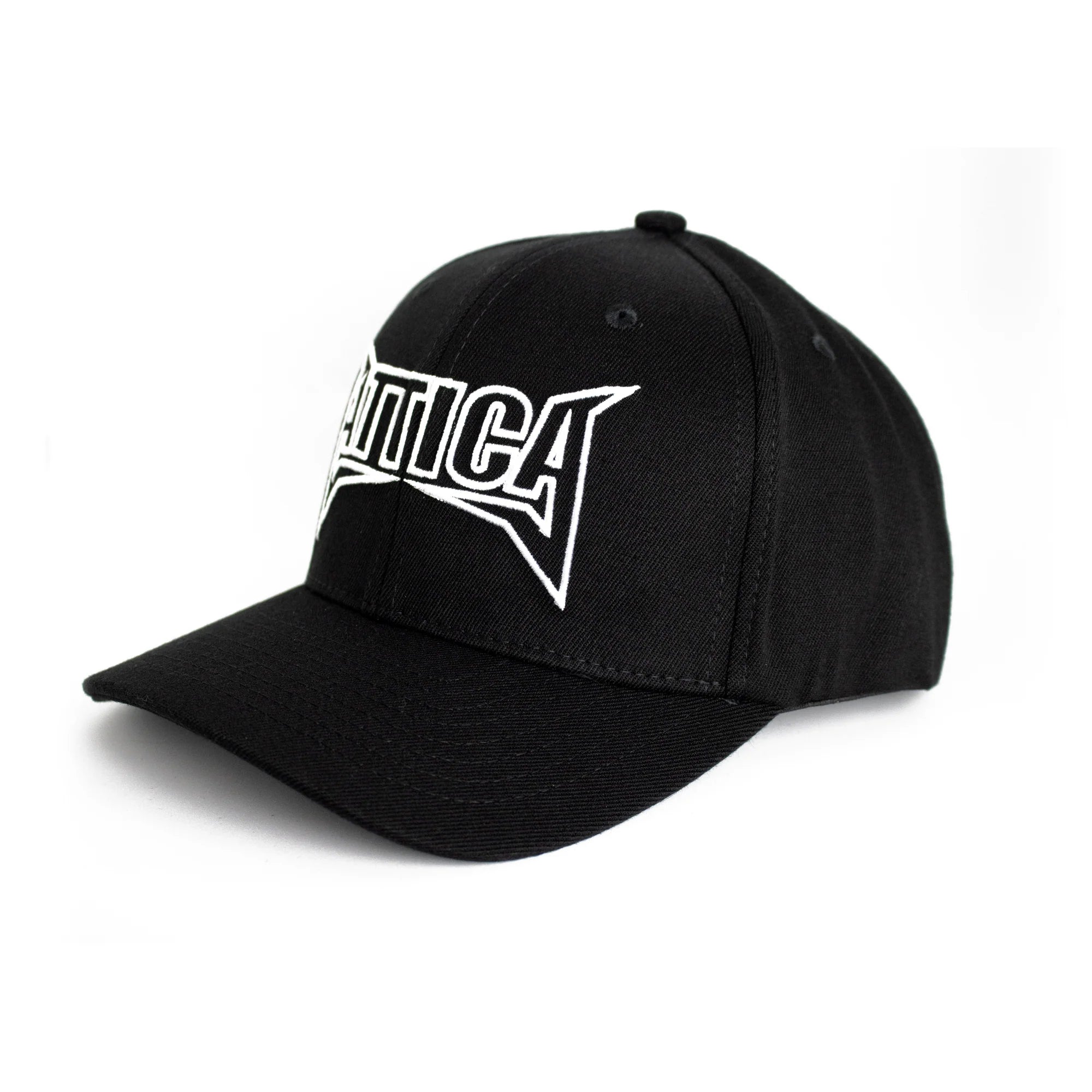 mens hats with solid colors-Attica Mental Snapback Hat - Black