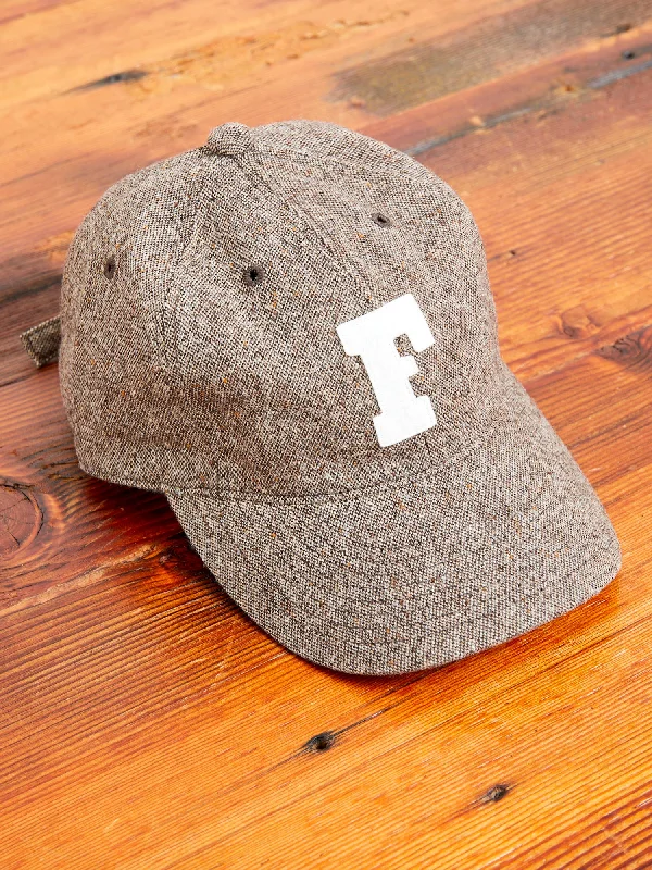 Baseball caps clearance-Brown's Beach Tweed Baseball Cap in Brown