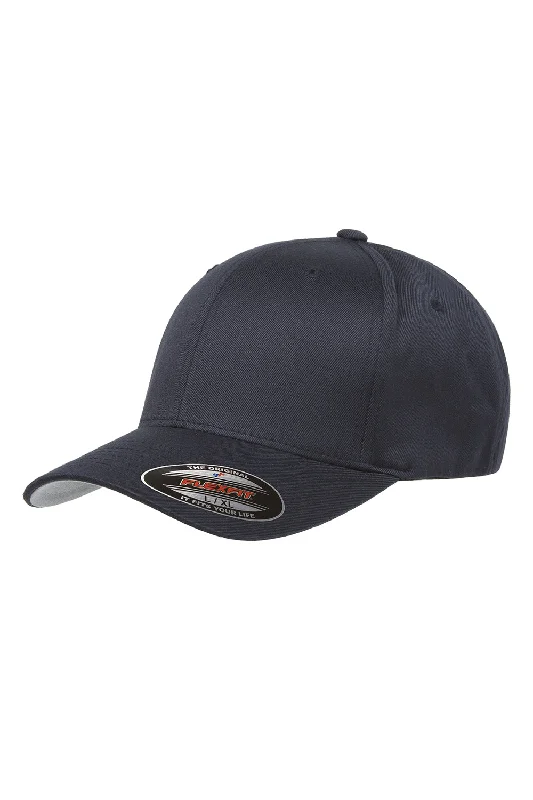 mens hats in calfskin-Flexfit Mens Stretch Fit Hat - Navy Blue