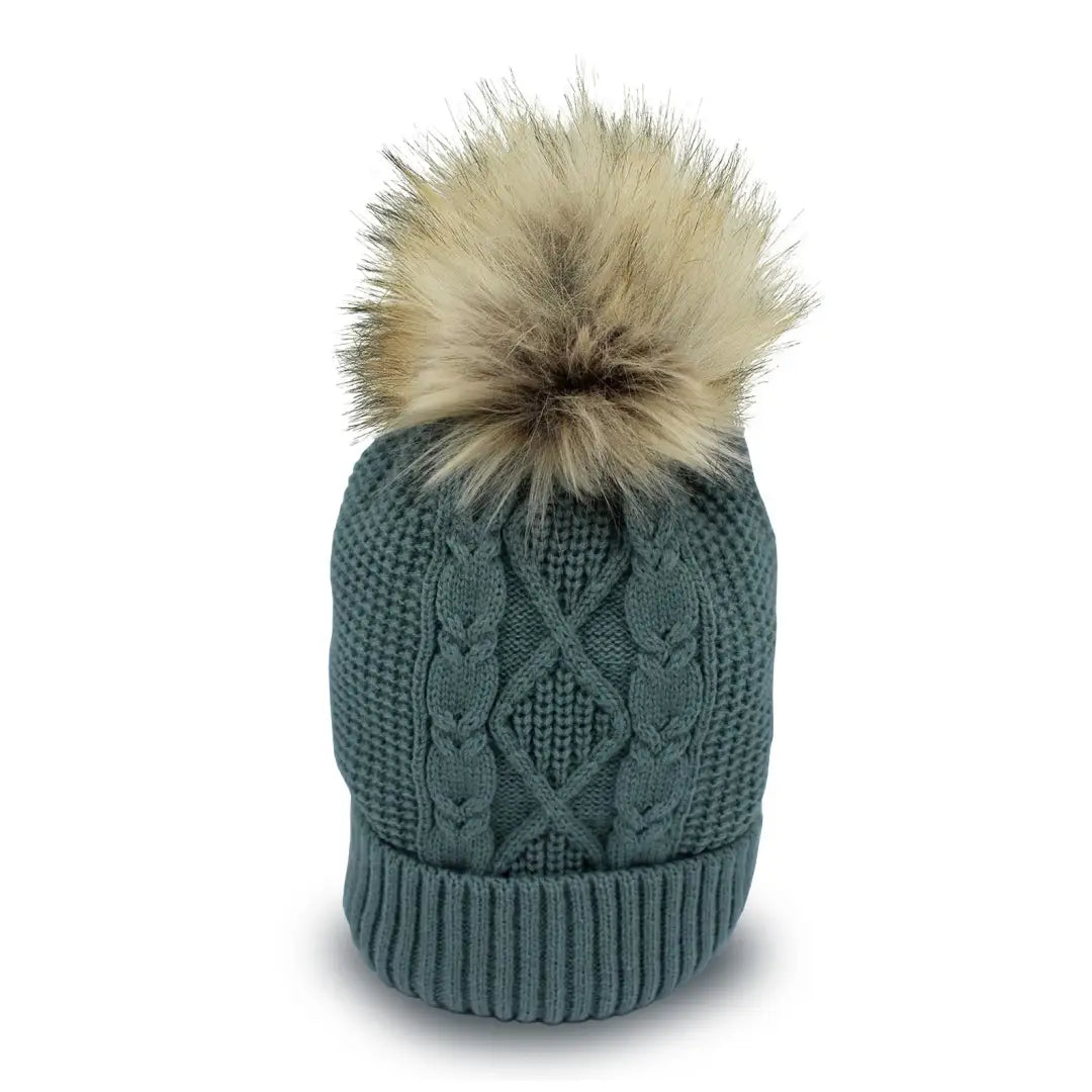 Beanies for festival outfits-Heather Maddie Beanie Hat with Fur Bobble