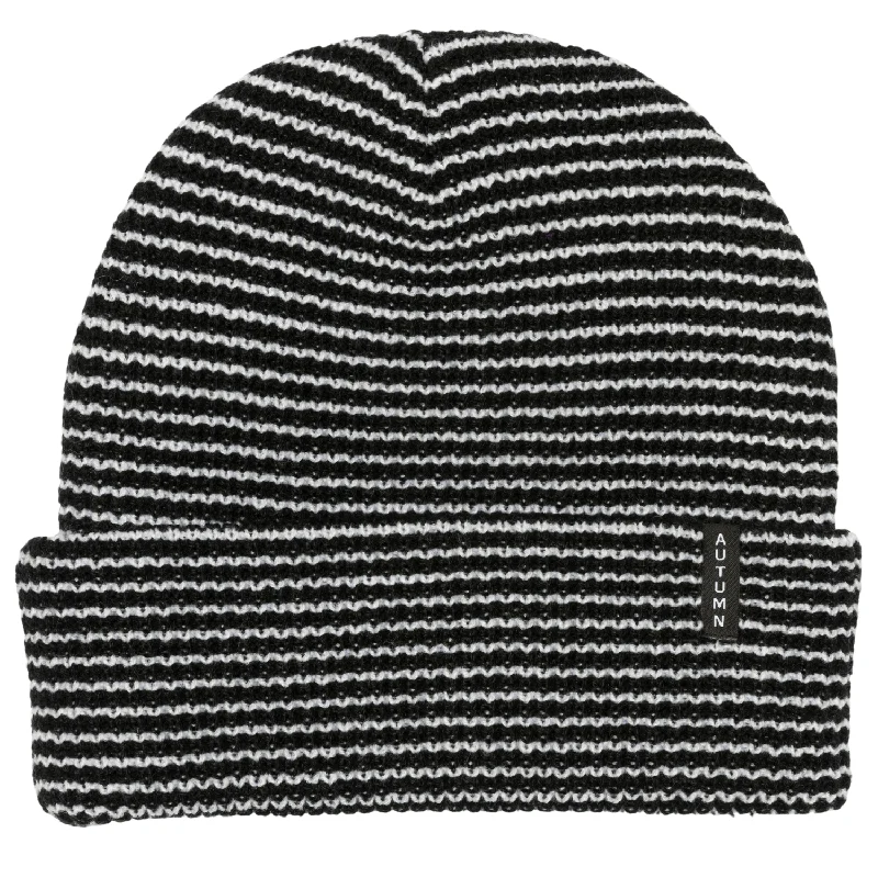 Beanies with funky patterns-Autumn Stripe Beanie 2024