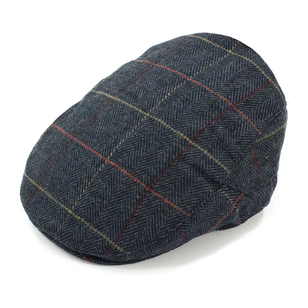 Beanies with fluffy texture-British Bag Co. Herringbone Check Flat Cap