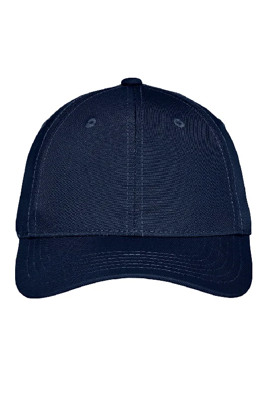 mens hats with retro patterns-Port Authority Mens Moisture Wicking Adjustable Hat - Navy Blue