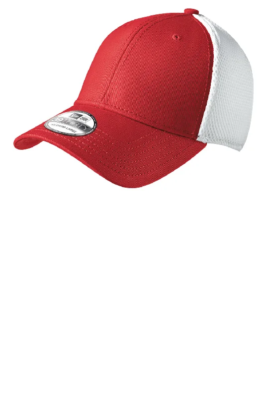 mens hats in camel hair-New Era Mens Stretch Fit Hat - Scarlet Red/White