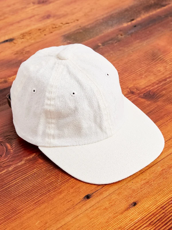 Running headbands for men-6-Panel HBT Cap in Ivory