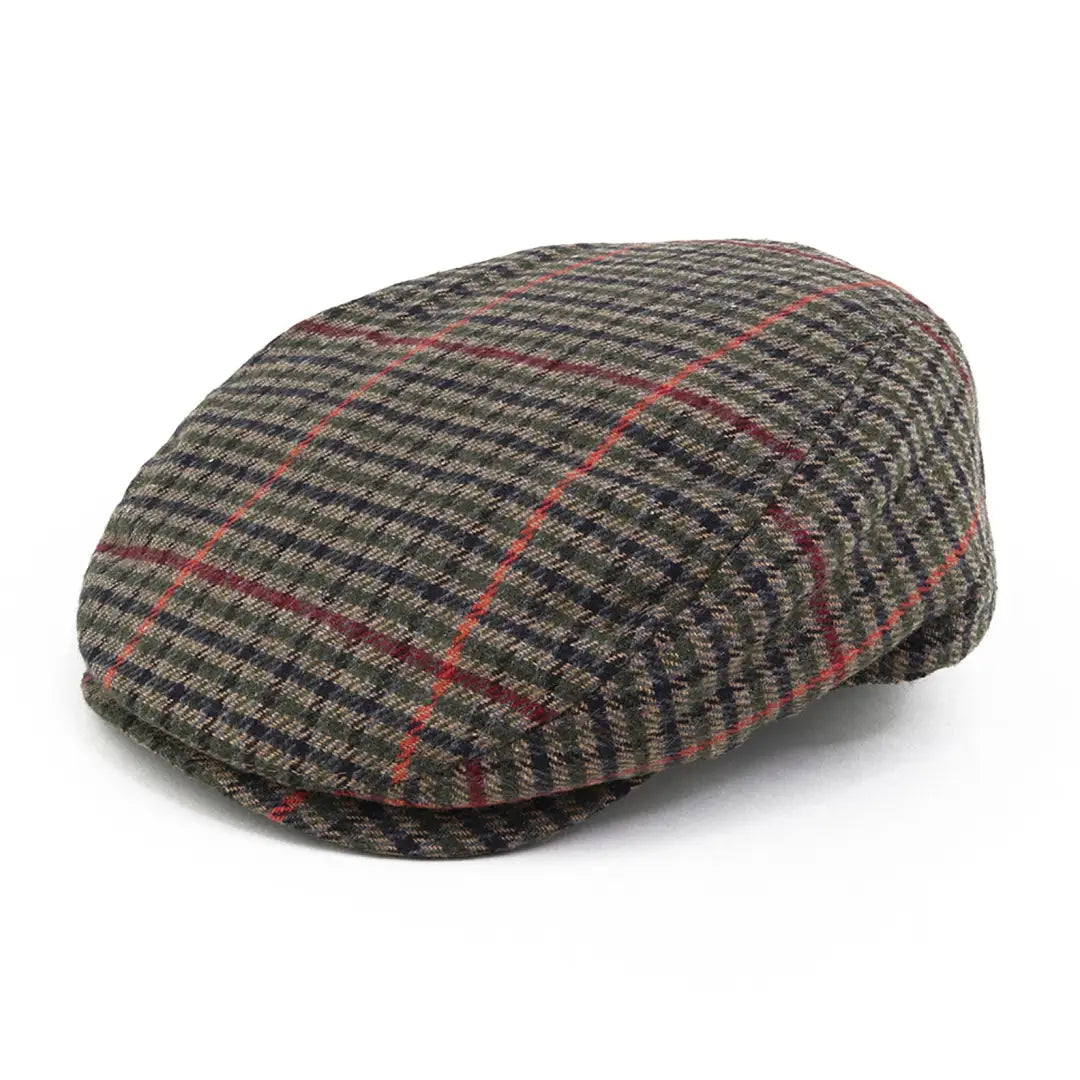 Thin headbands for summer-British Bag Co. Multi Check Herringbone Flat Cap