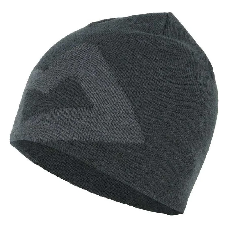 Beanies for outdoor camping-Mountain Equipment Branded Knitted Beanie Hat - Raven/Shadow