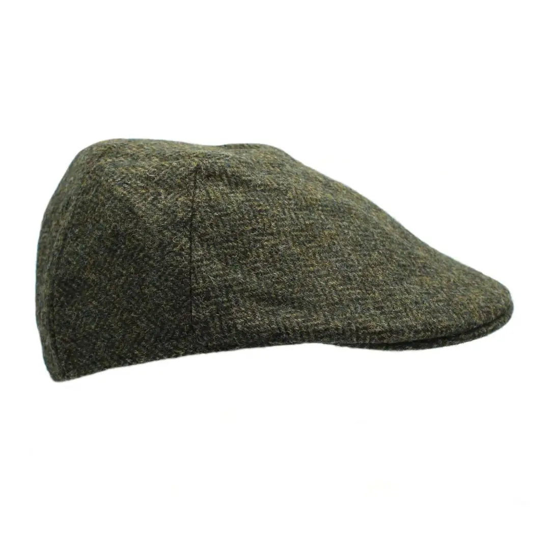 Wool Hats with fuzzy textures-Heather Exeter British Wool Tweed Duckbill Cap