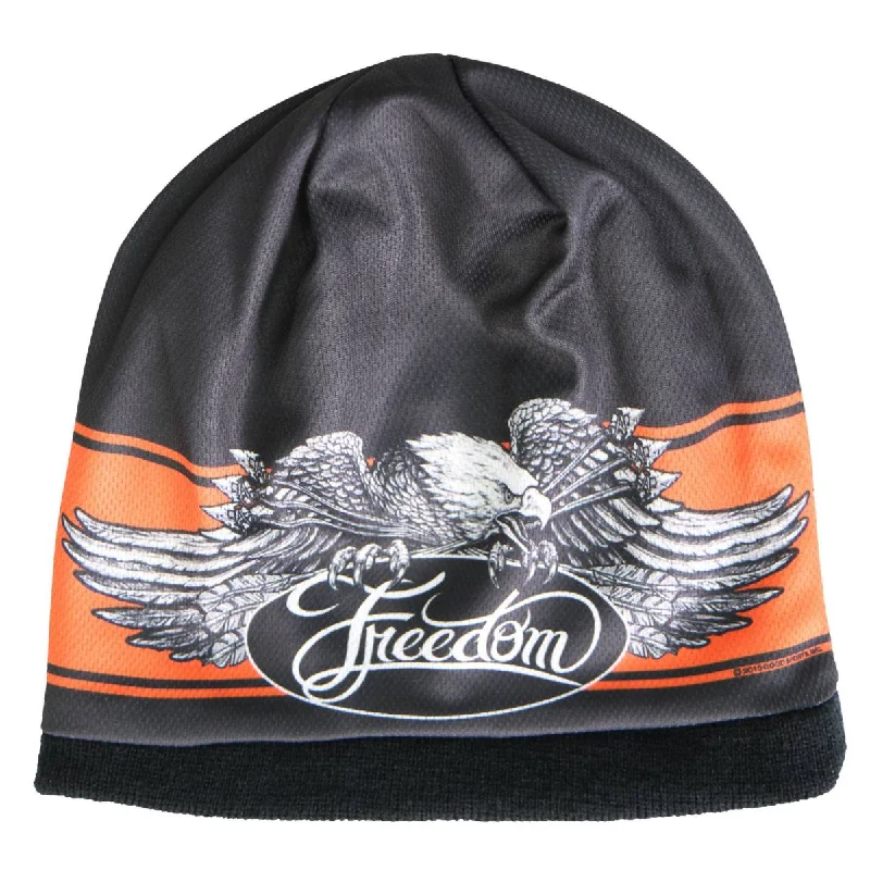 Beanies for festival outfits-Hot Leathers KHC1004 Freedom Eagle Beanie