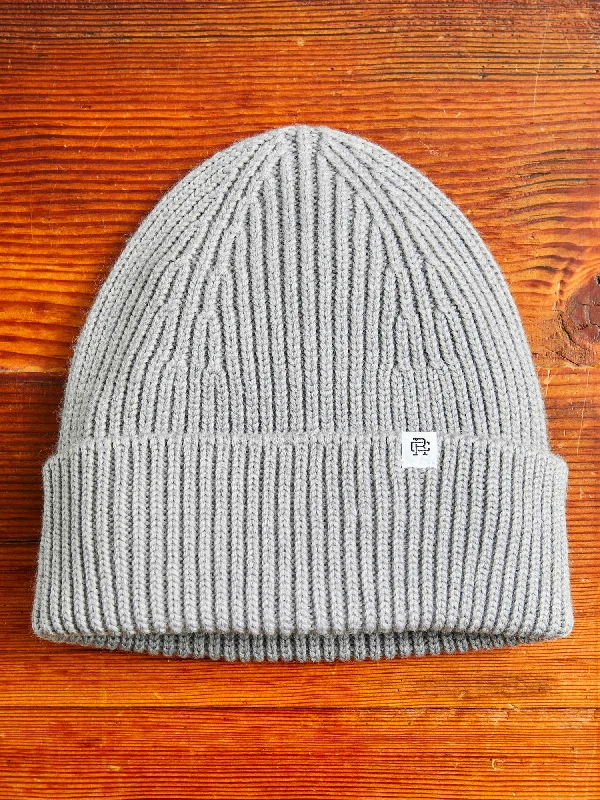 Wool Hats with plaid weaves-Merino Wool Watch Cap Beanie in Grey