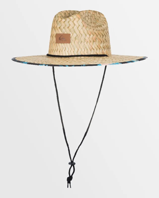 mens hats in citrine-Mens Pierside Straw Lifeguard Hat