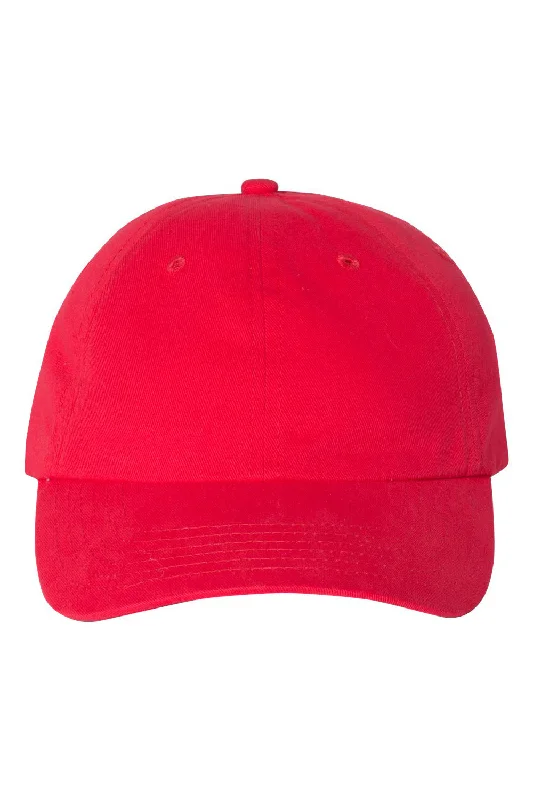 mens hats for shrimp fishing-Valucap Mens Brushed Twill Adjustable Hat - Red