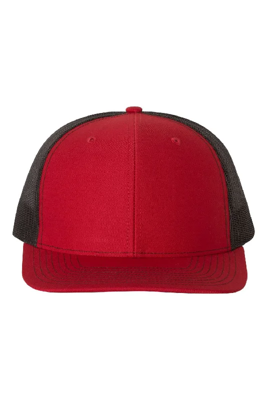 mens hats in georgette-Richardson Mens Snapback Trucker Hat - Red/Black