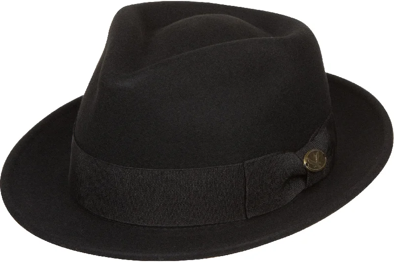 Wool Hats for craft ridges-Sakkas Hudson Homburg Wool Fedora