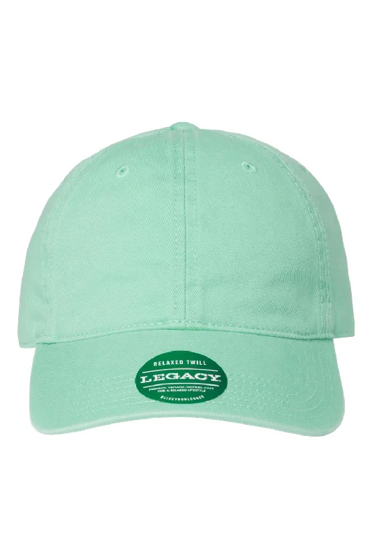 mens hats for road biking-Legacy Mens Relaxed Twill Adjustable Dad Hat - Spearmint Green